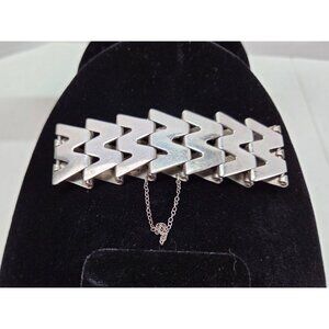 Vintage 925 Sterling Silver Link Bracelet Haglund Studio Sweden Safety Chain 52g
